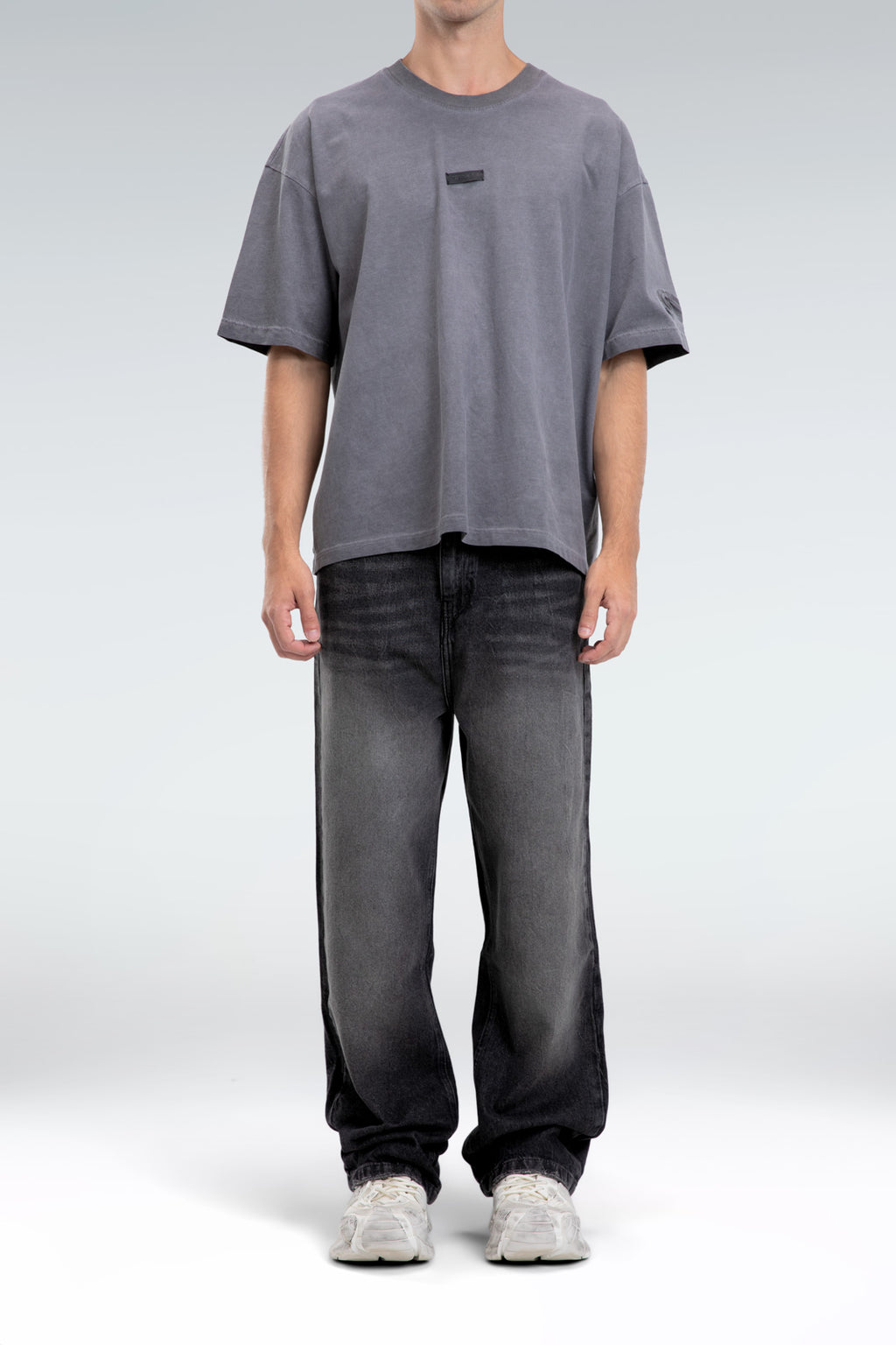 puff print washed t-shirt