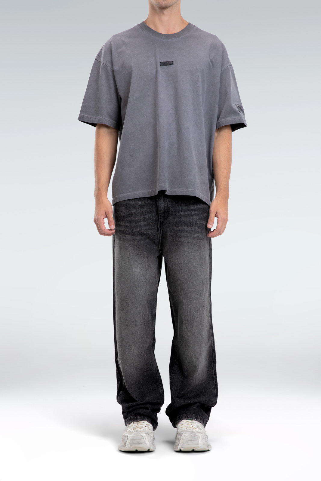 puff print washed t-shirt