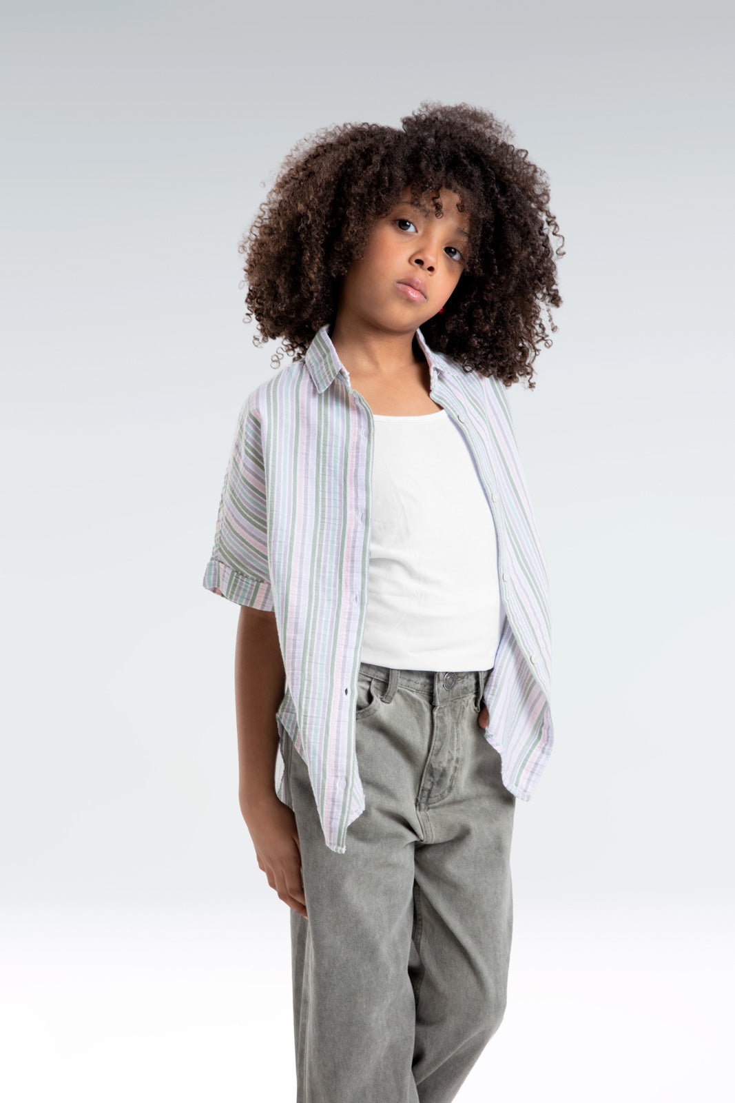 short sleeve stiped shirt
