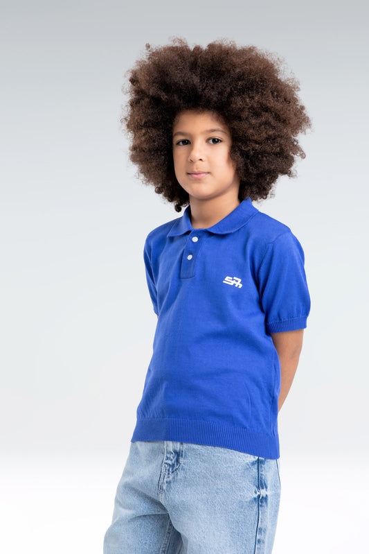 knitted polo t-shirt