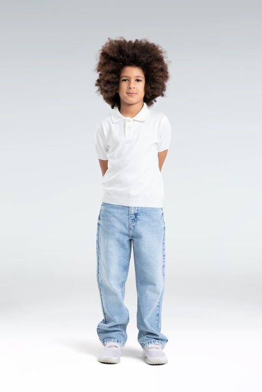 knitted polo t-shirt