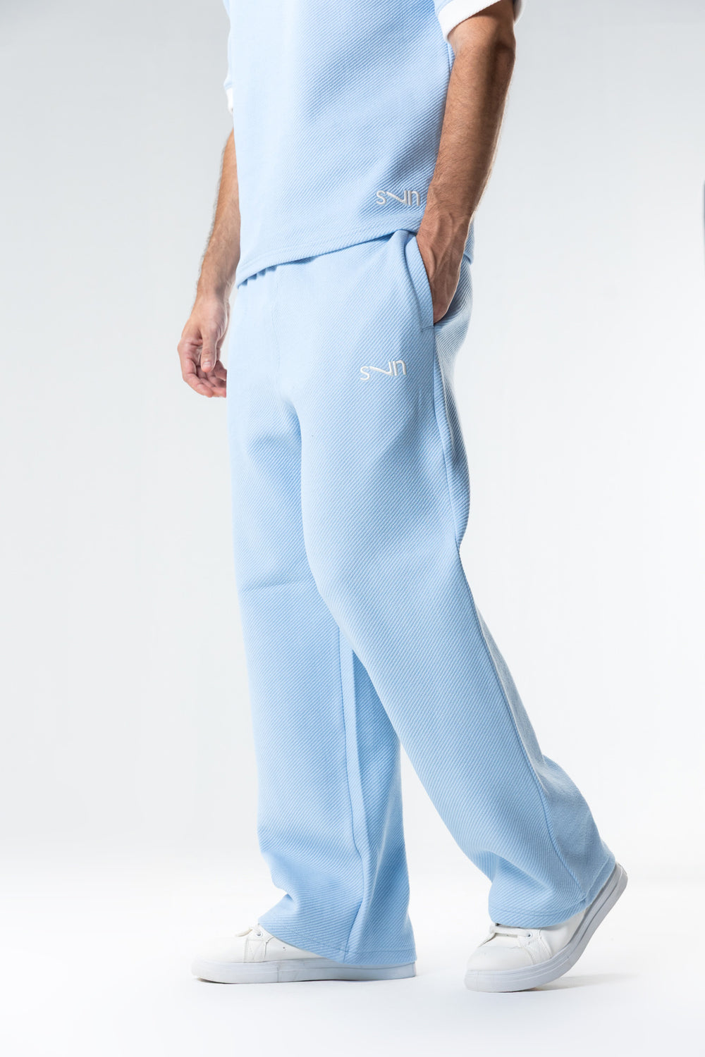jacquard embroidered sweatpants