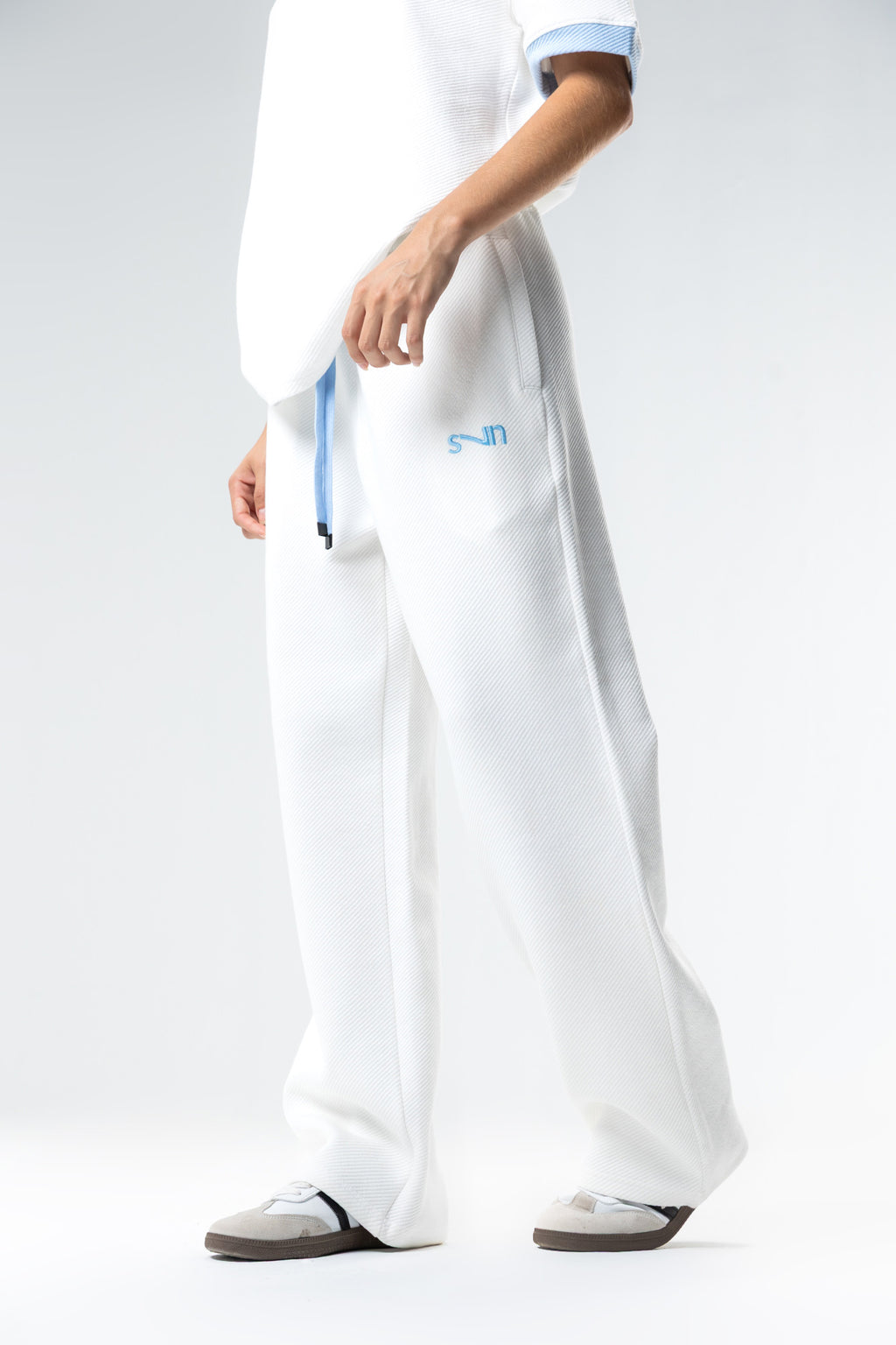 jacquard embroidered sweatpants