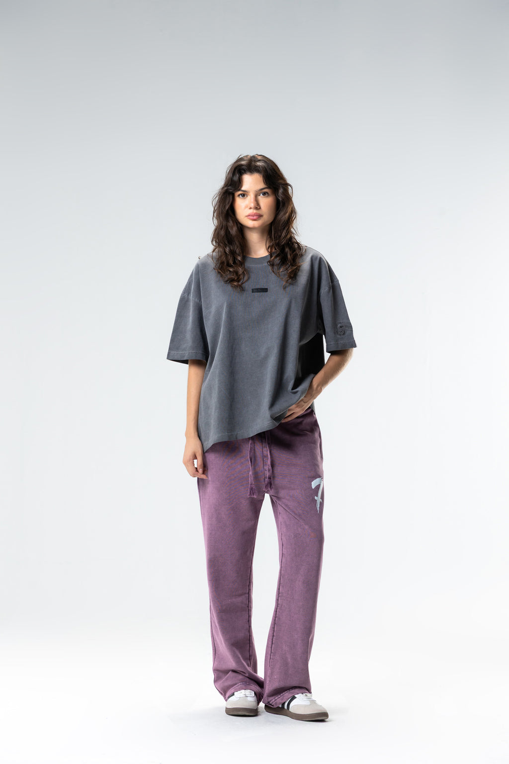 puff print washed t-shirt