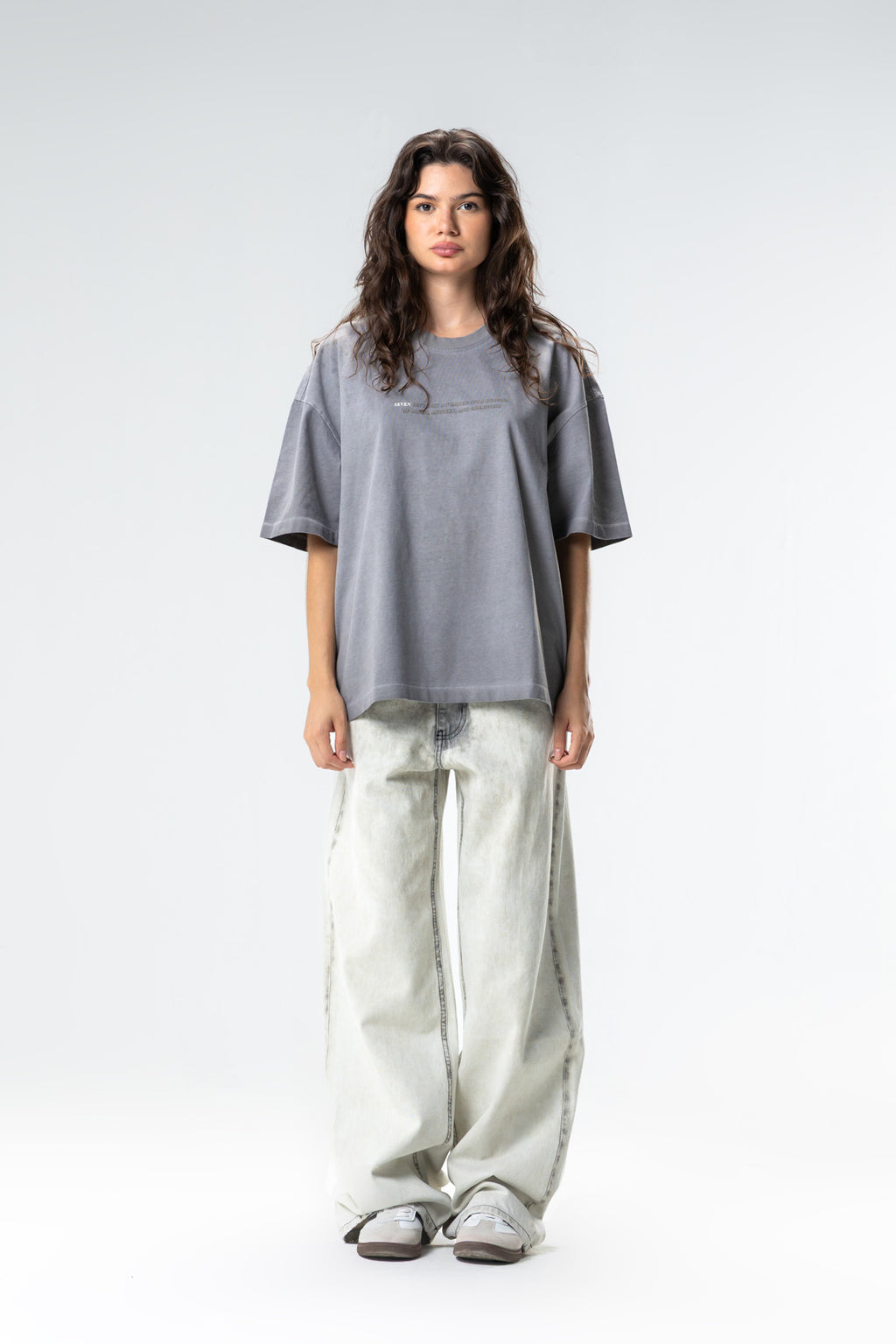 washed text t-shirt