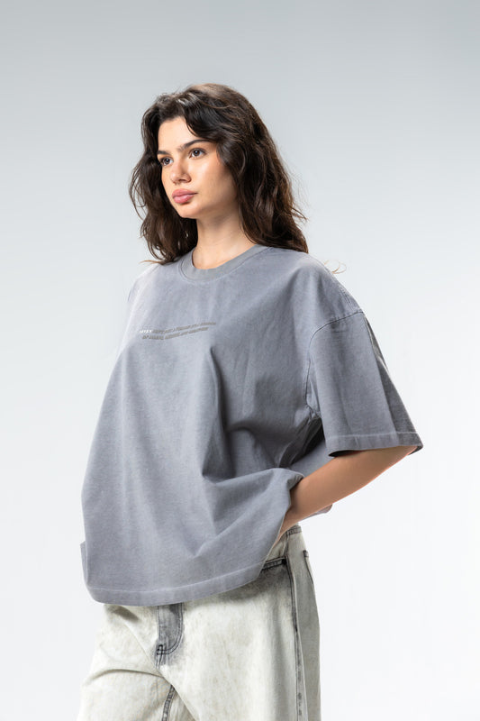 washed text t-shirt