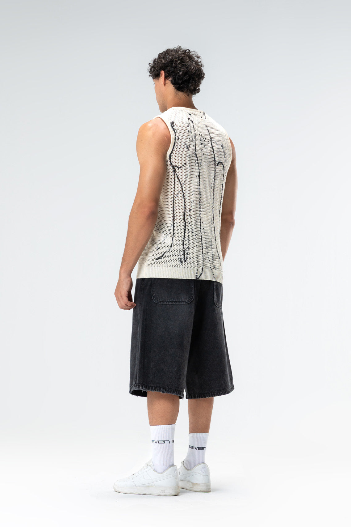 graphic knit tank top