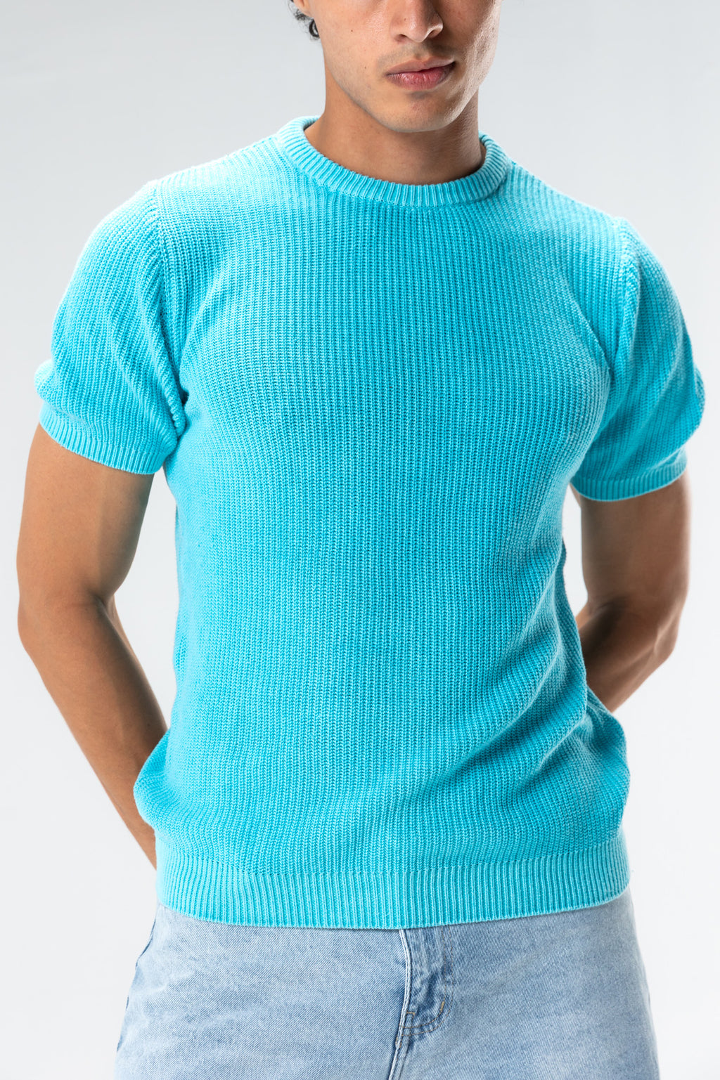 washed knit t-shirt
