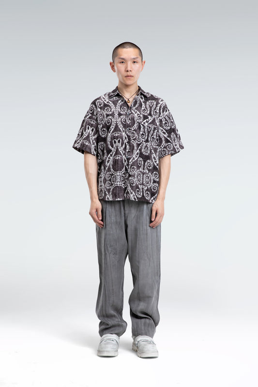 relaxed fit flowy graphic suit