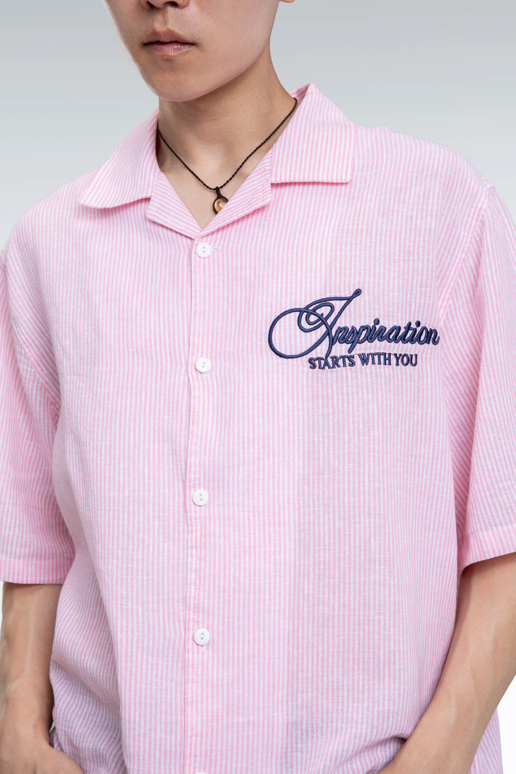 striped embroidered shirt
