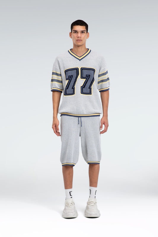 textured knit short