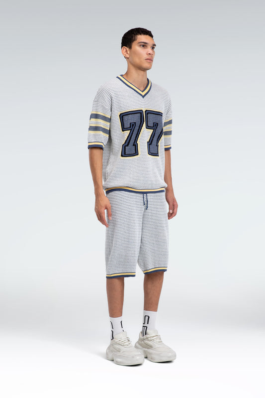 textured knit t-shirt