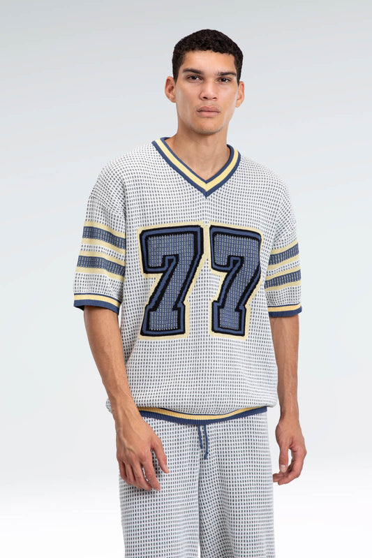 textured knit t-shirt