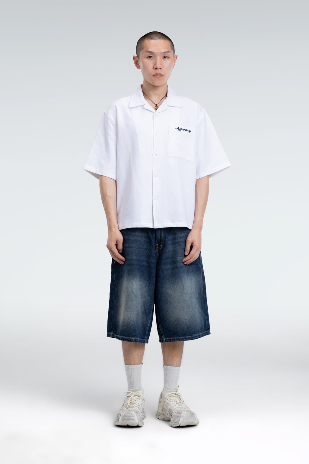 cotton linen embroidered shirt