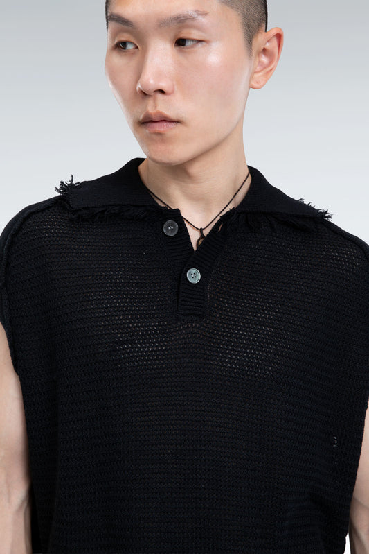 sleeveless knit polo