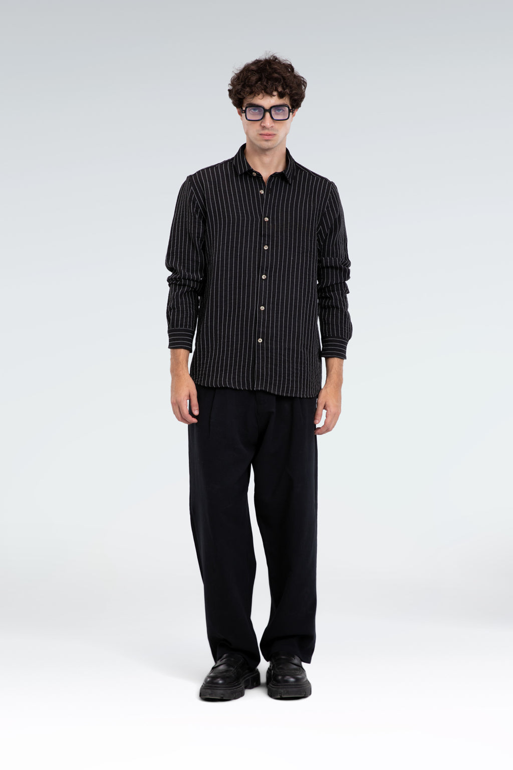 striped blend shirt