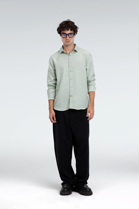 striped blend shirt