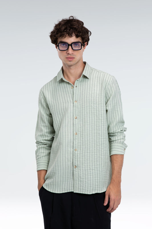 striped blend shirt