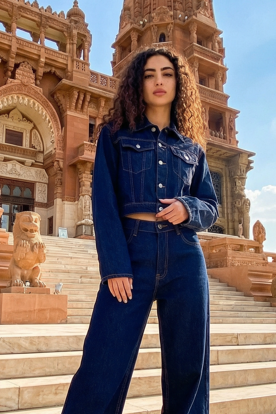 cropped denim jacket