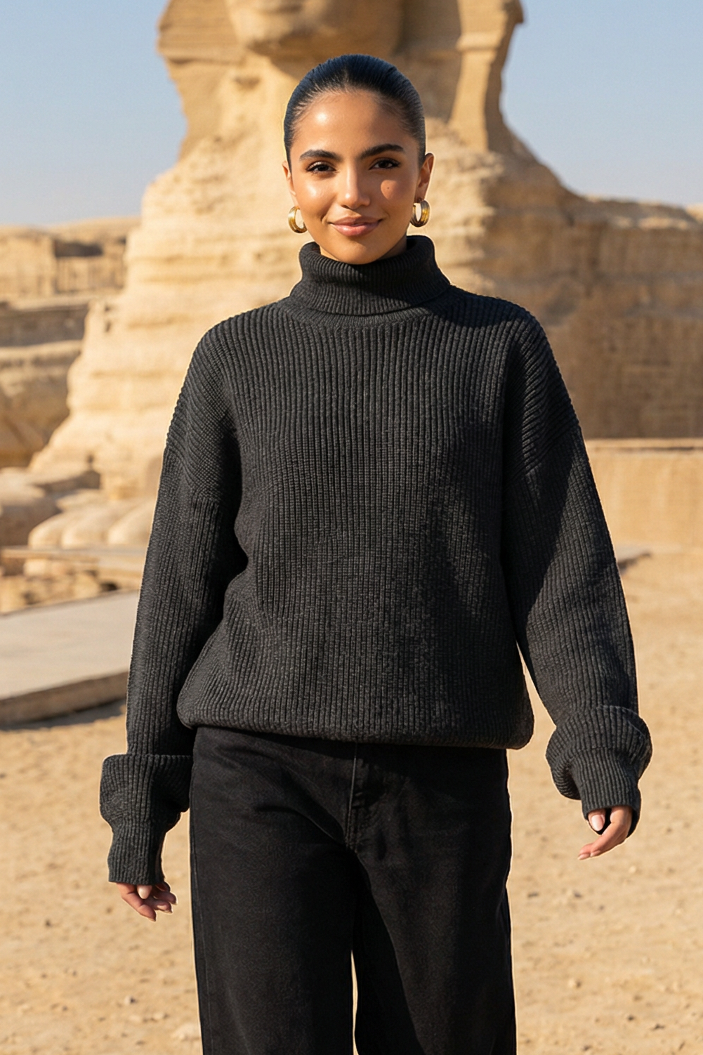 basic high neck knitwear