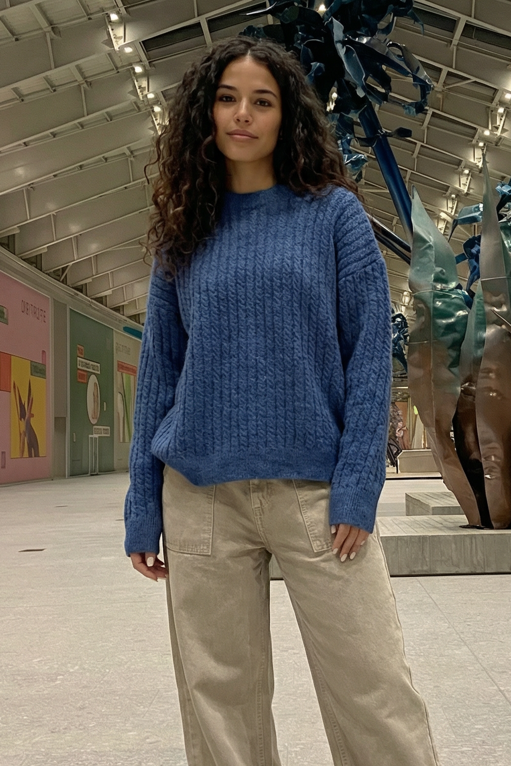 textured boxy fit knitwear