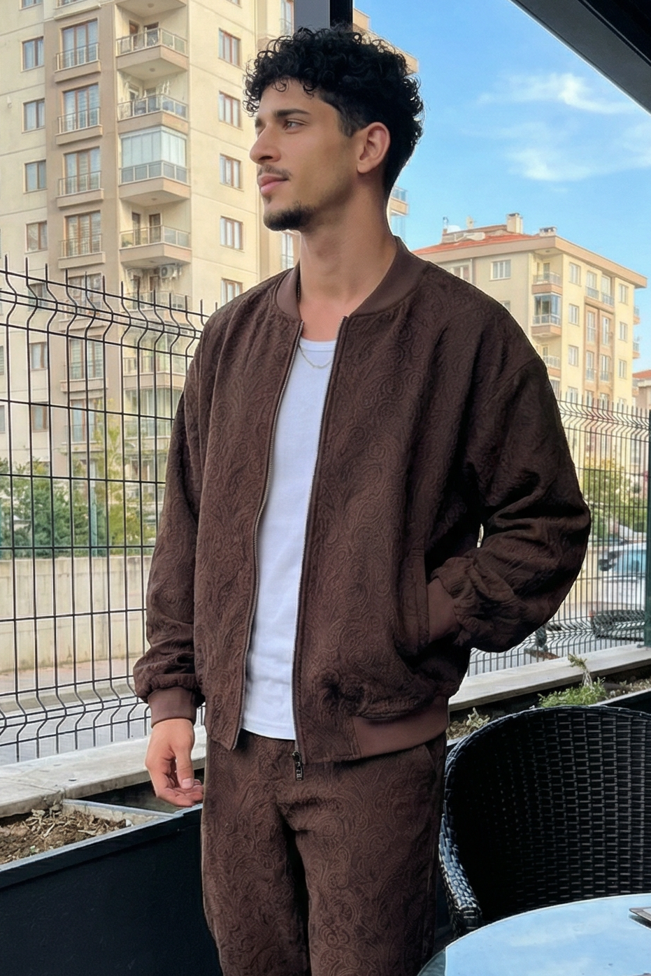 Paisley bomber jacket