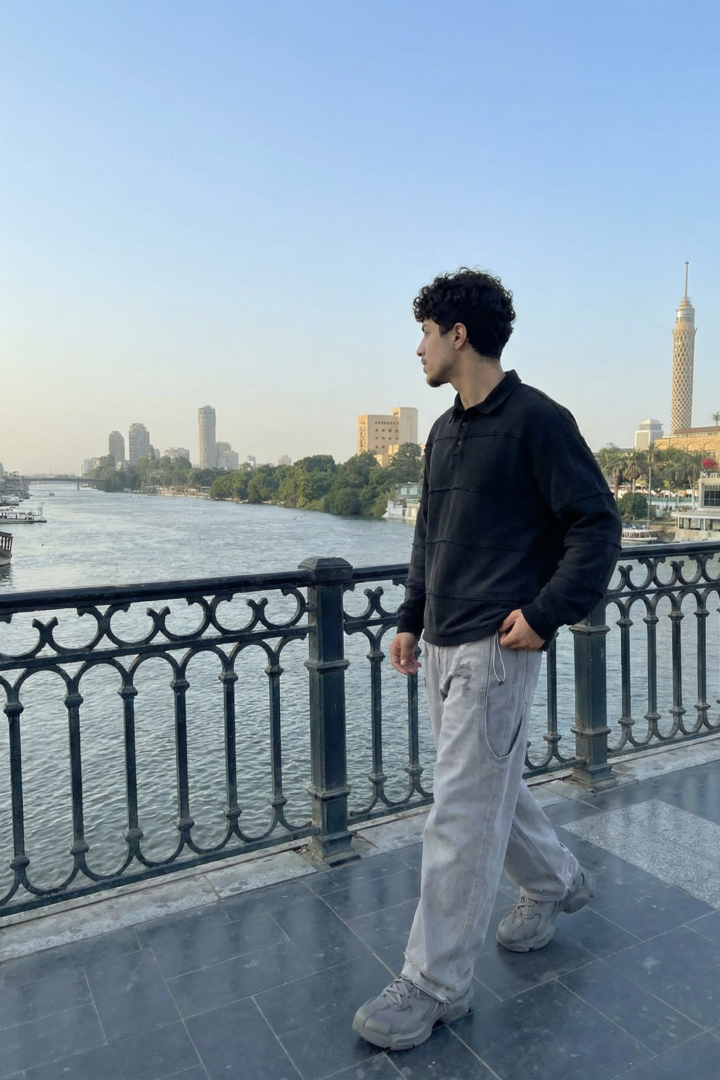 collar polo sweatshirt