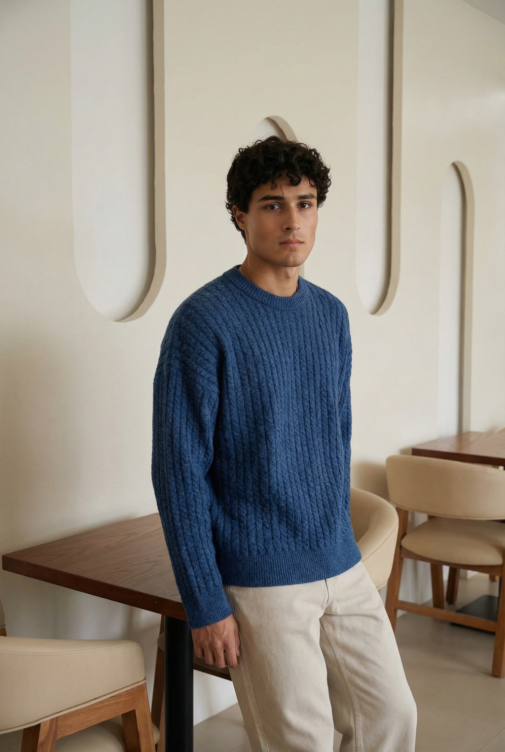 Textured boxy fit knitwear