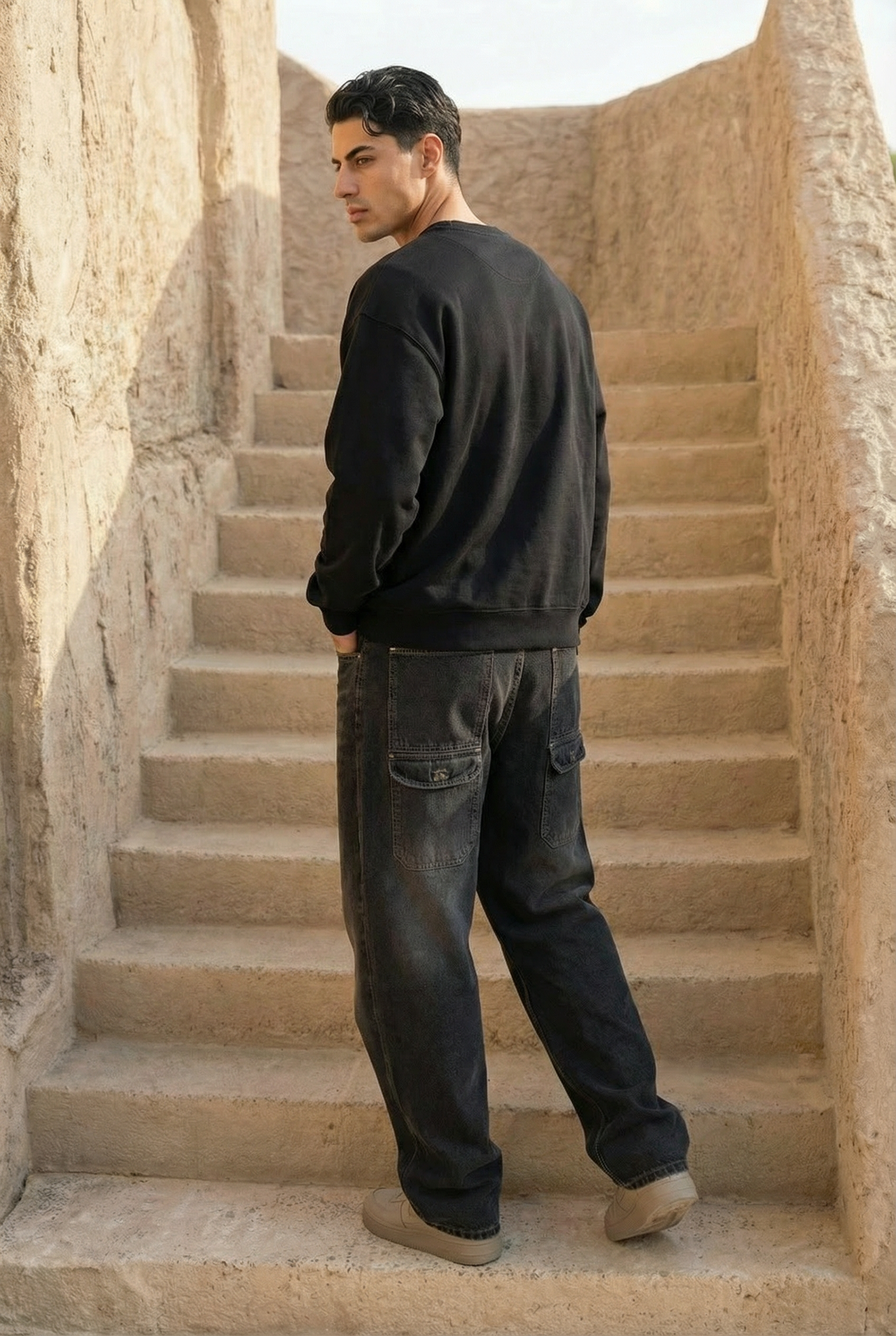 skater baggy fit denim