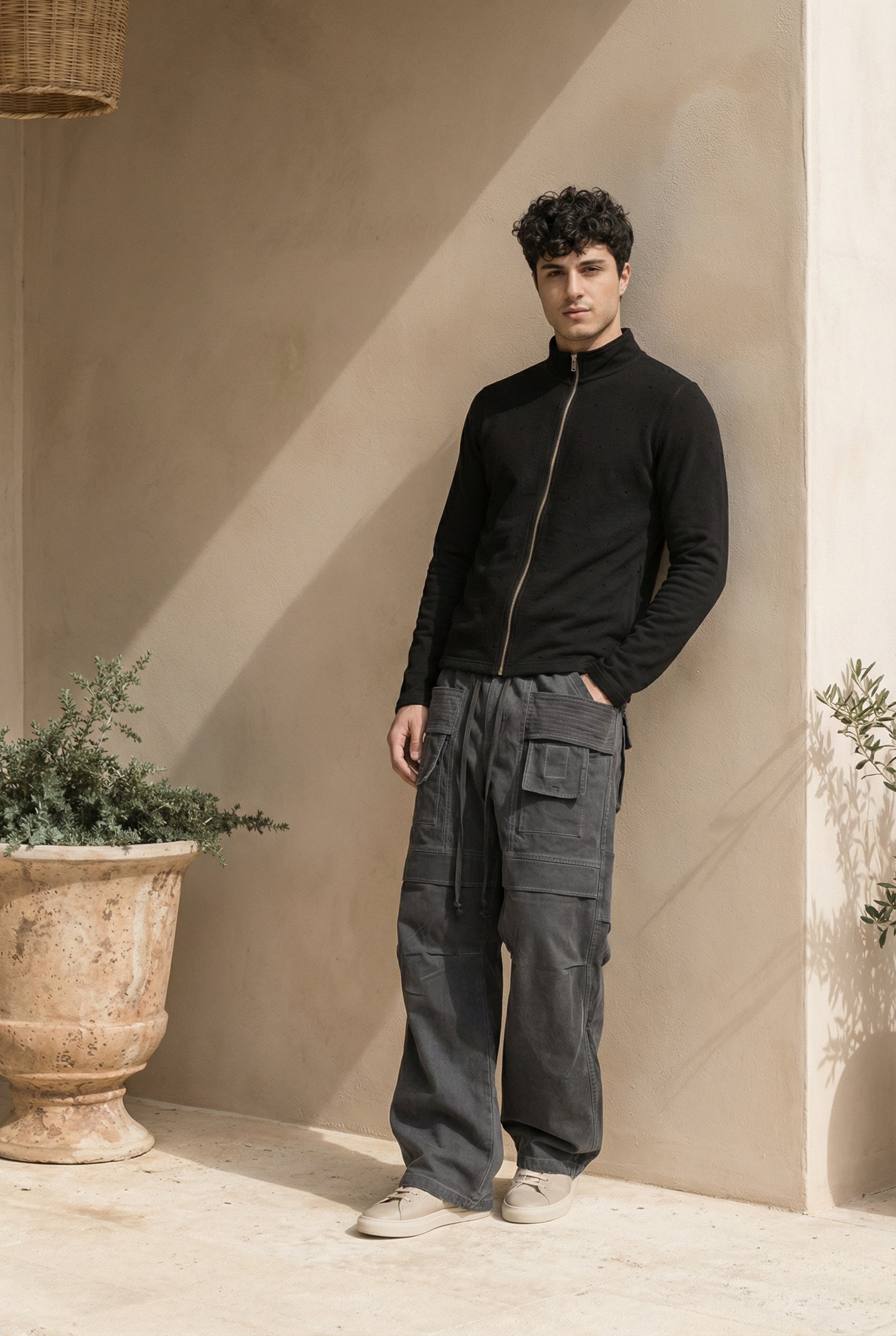 baggy fit soft trouser