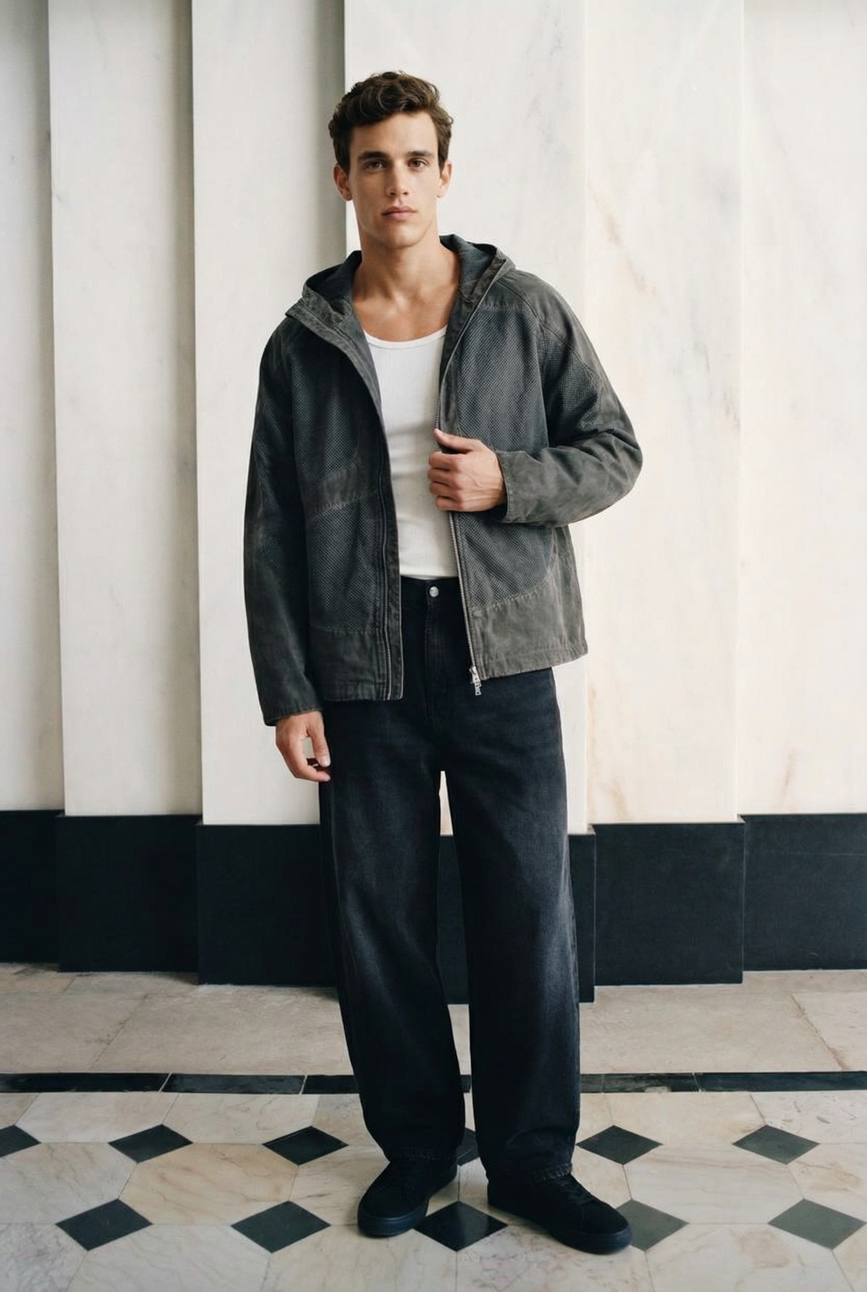 Washed green Technical Utility Jacket