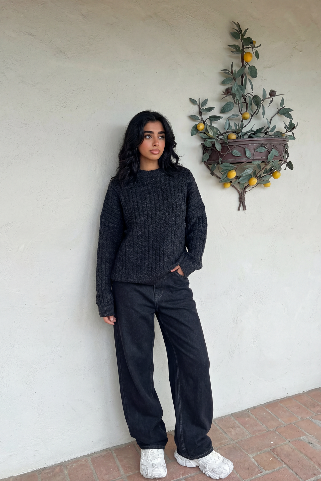 Textured boxy fit knitwear