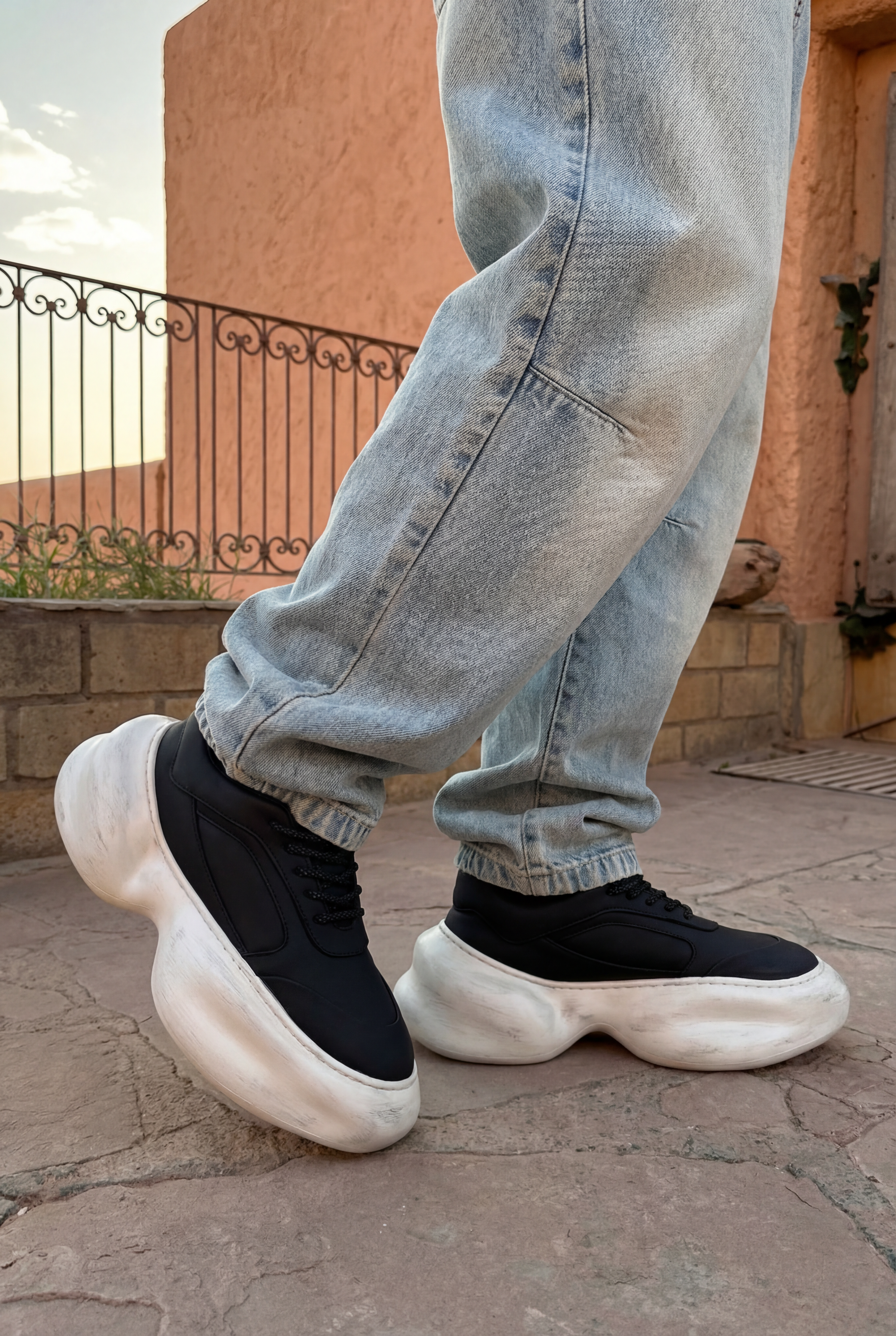 sculptural platform sneakers