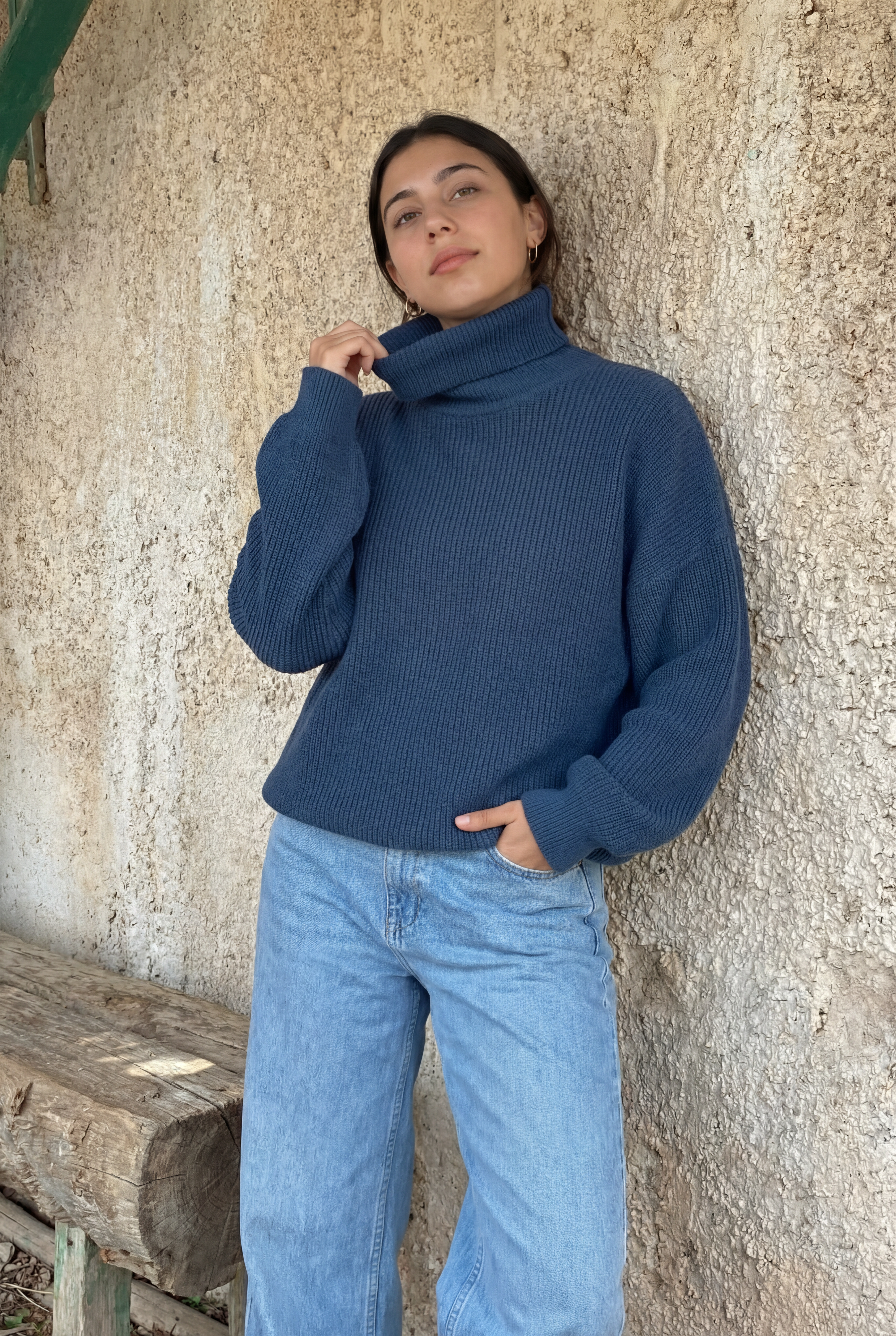 basic high neck knitwear