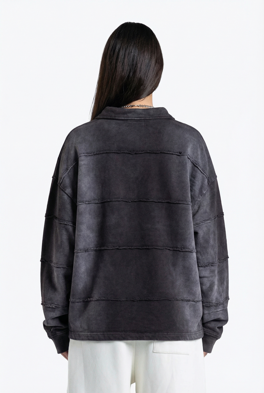 collar polo sweatshirt