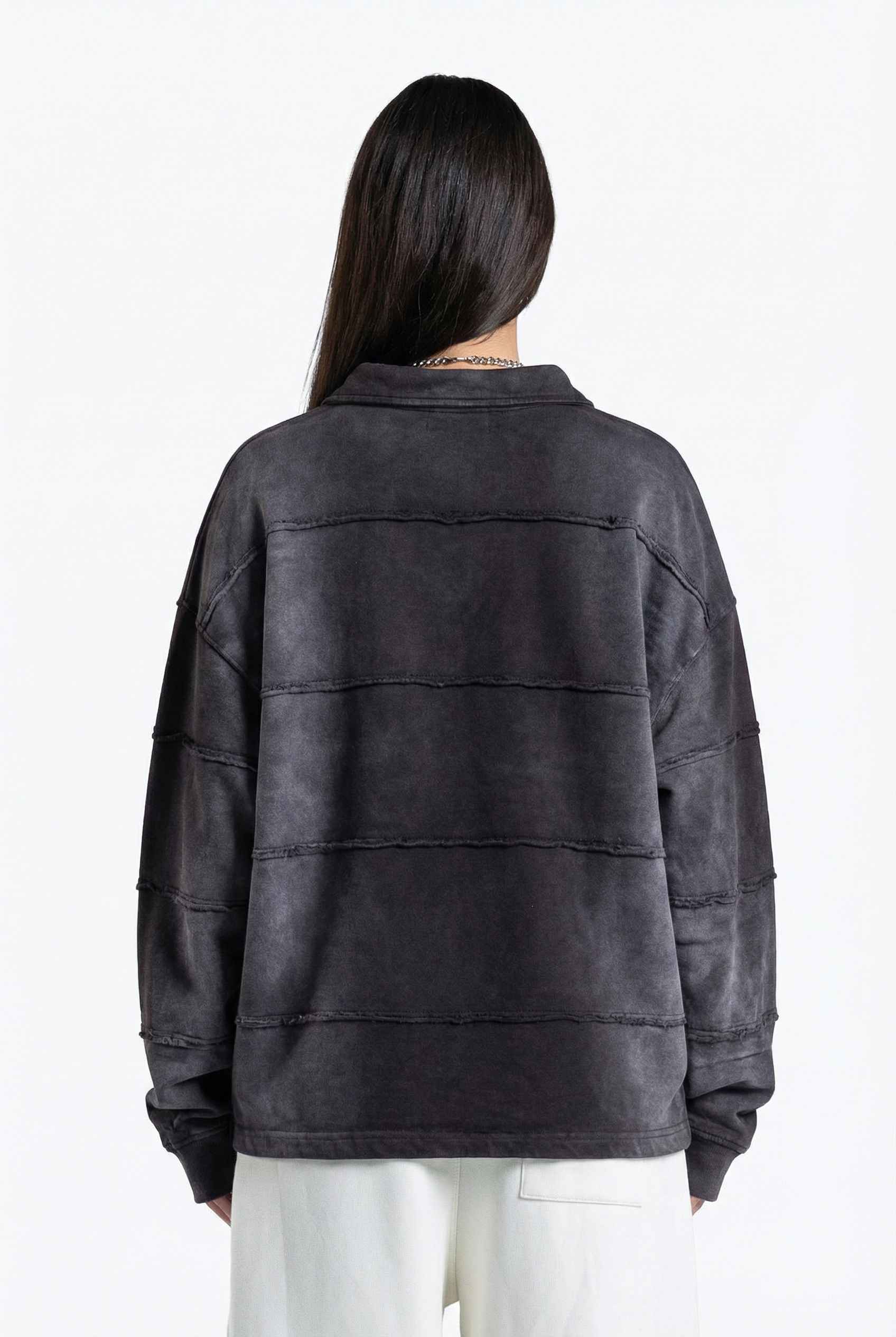 collar polo sweatshirt