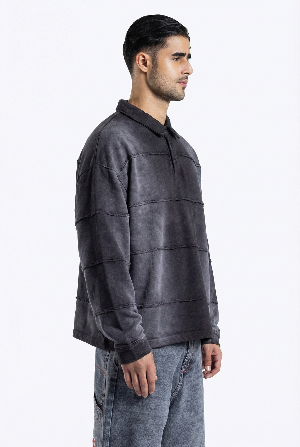 collar polo sweatshirt