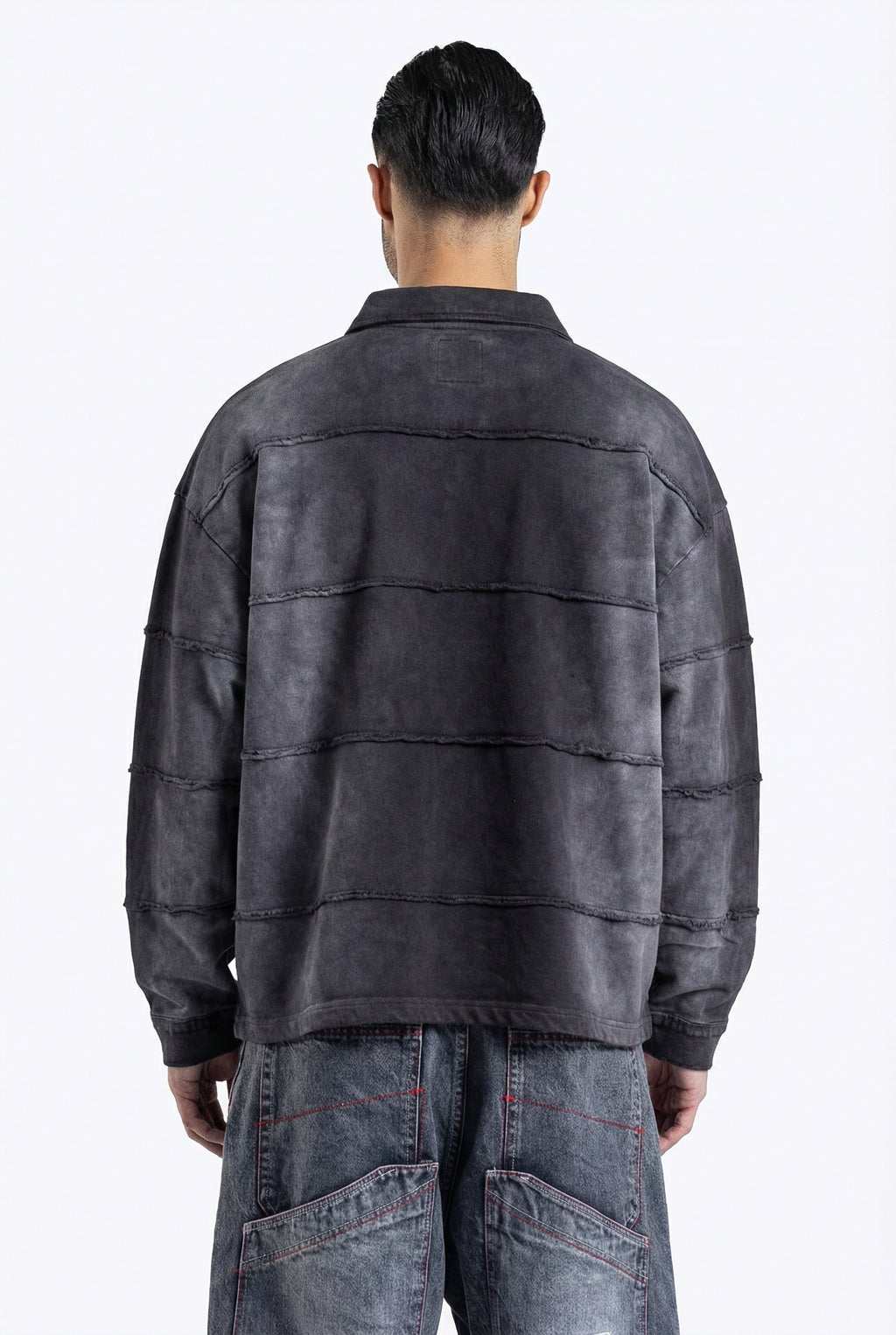 collar polo sweatshirt