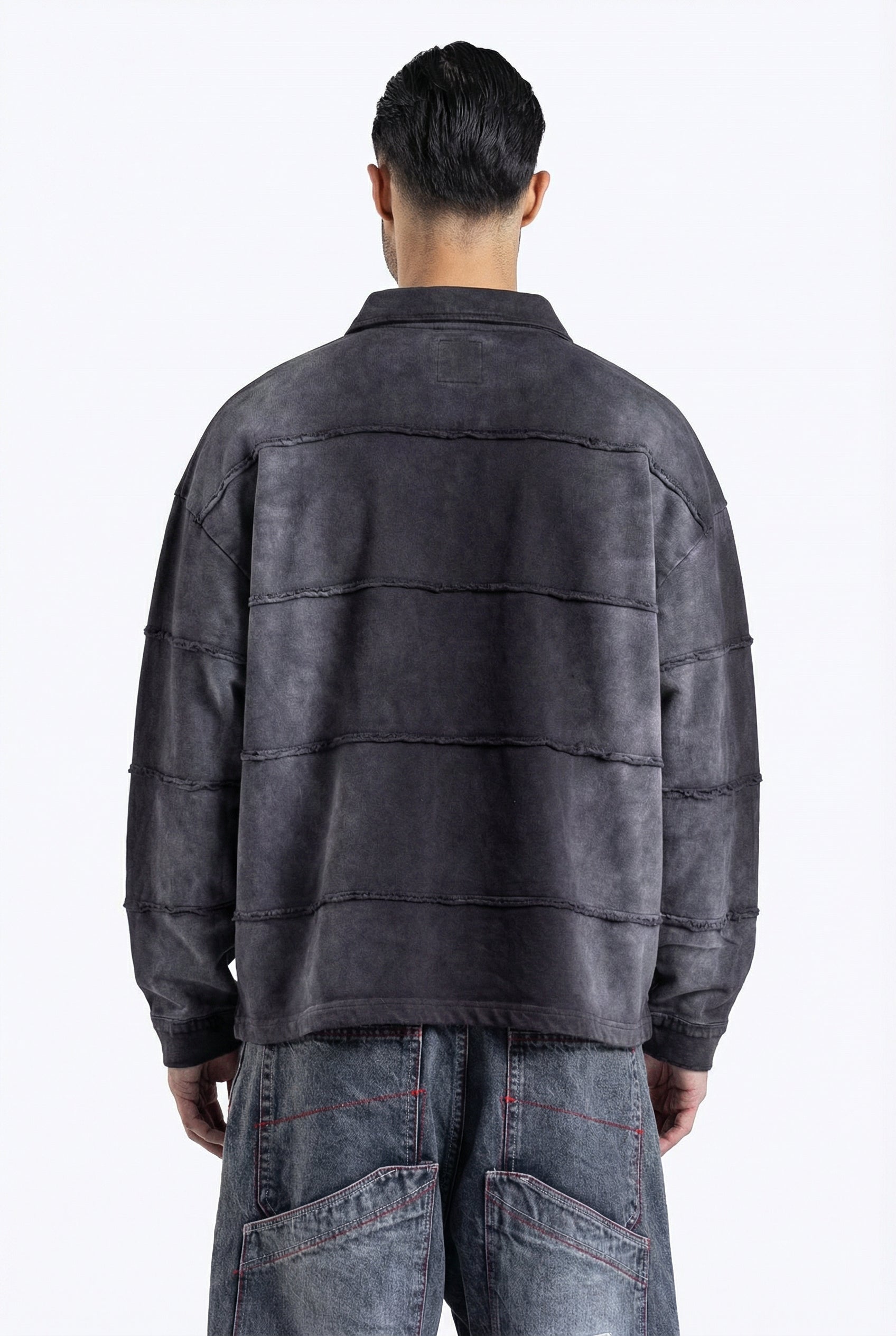 collar polo sweatshirt