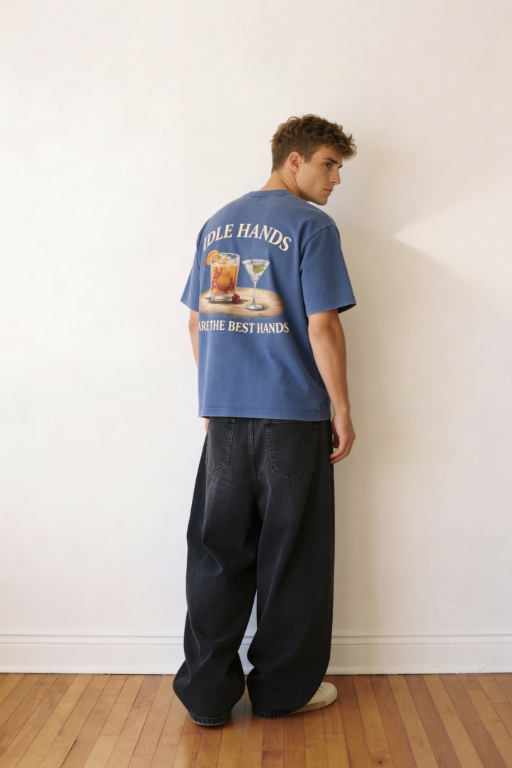 Idle hands blue Tshirt