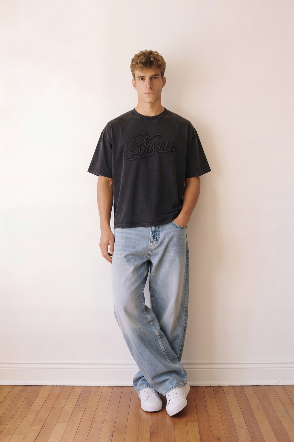 Men's Black T-Shirt | SEVEN