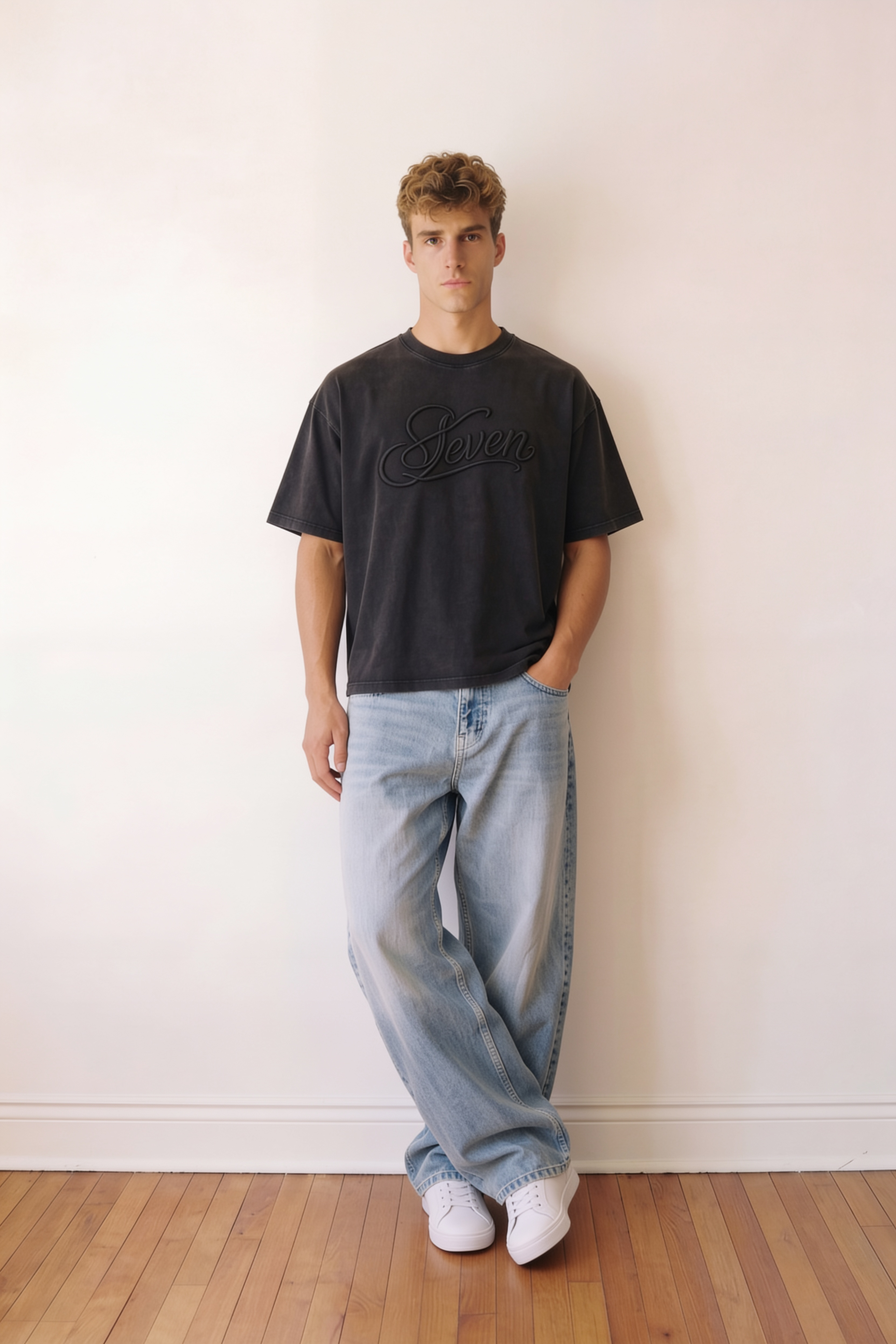 Men's Black T-Shirt | SEVEN