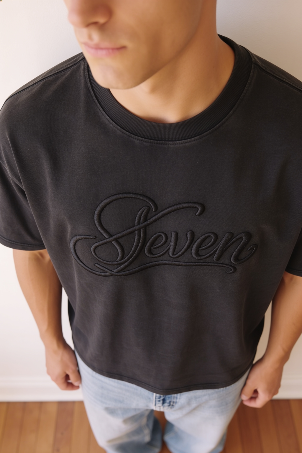 Men's Black T-Shirt | SEVEN