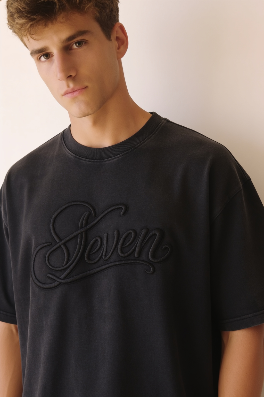 Men's Black T-Shirt | SEVEN