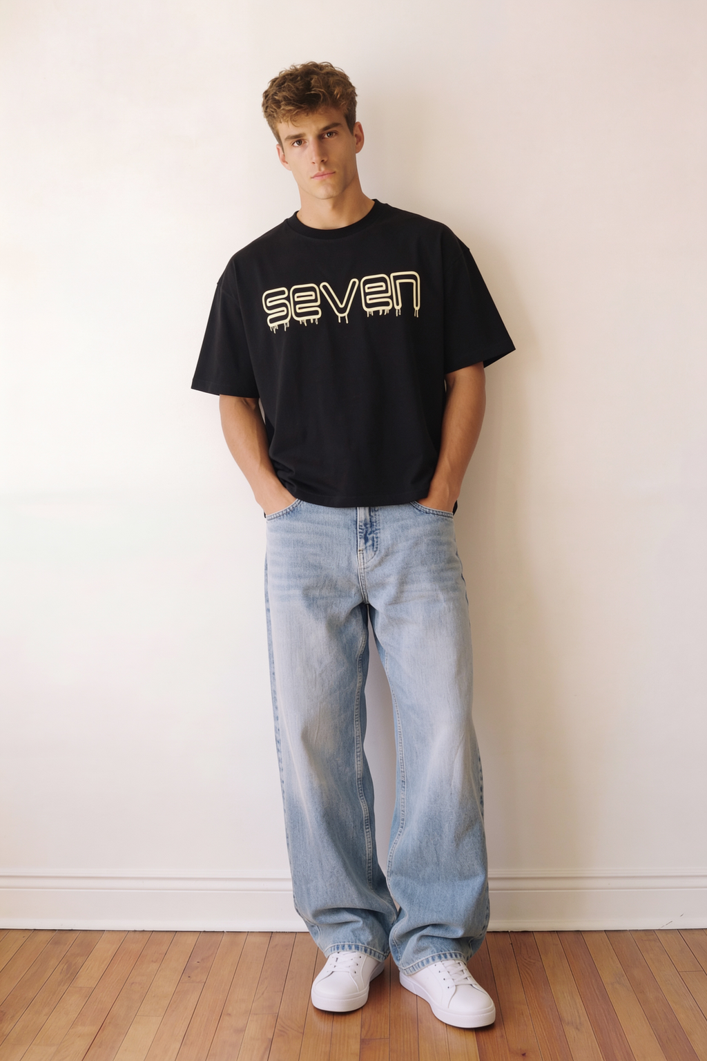 Men's Black T-Shirt | SEVEN