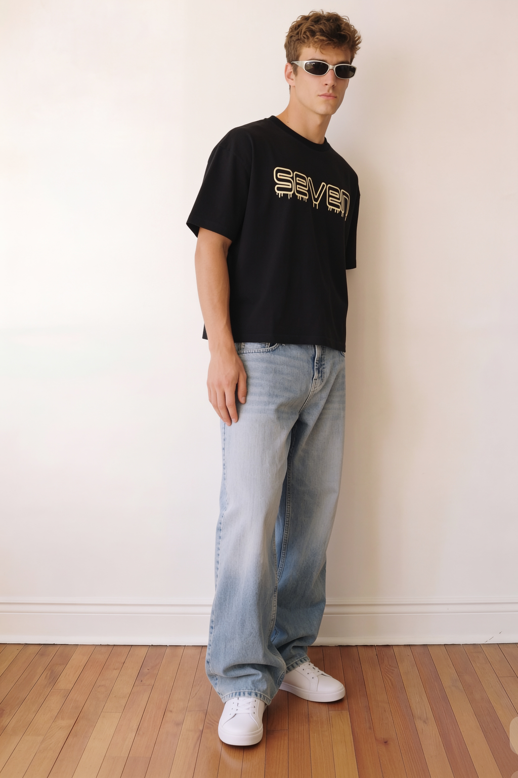 Men's Black T-Shirt | SEVEN