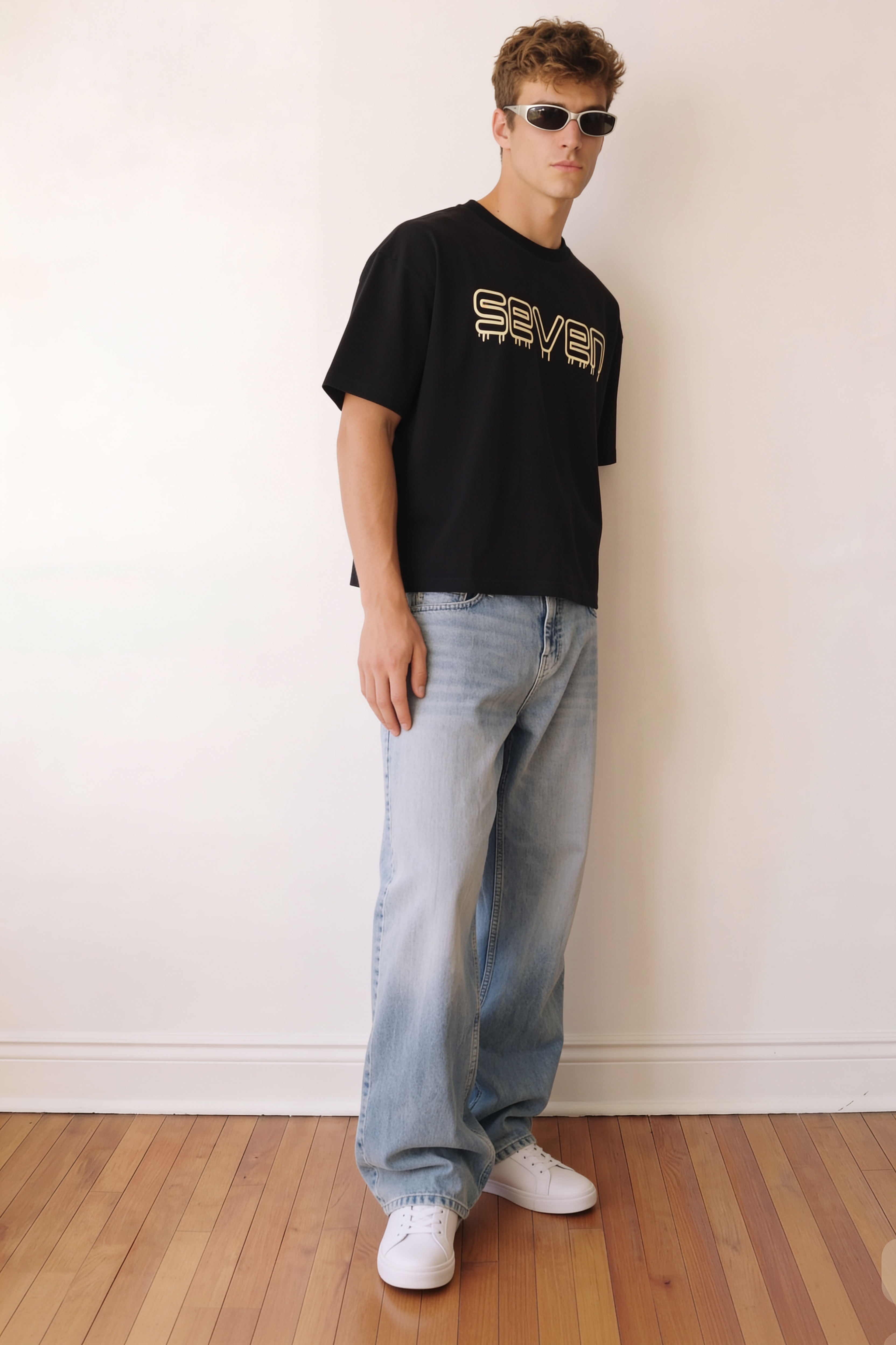Men's Black T-Shirt | SEVEN
