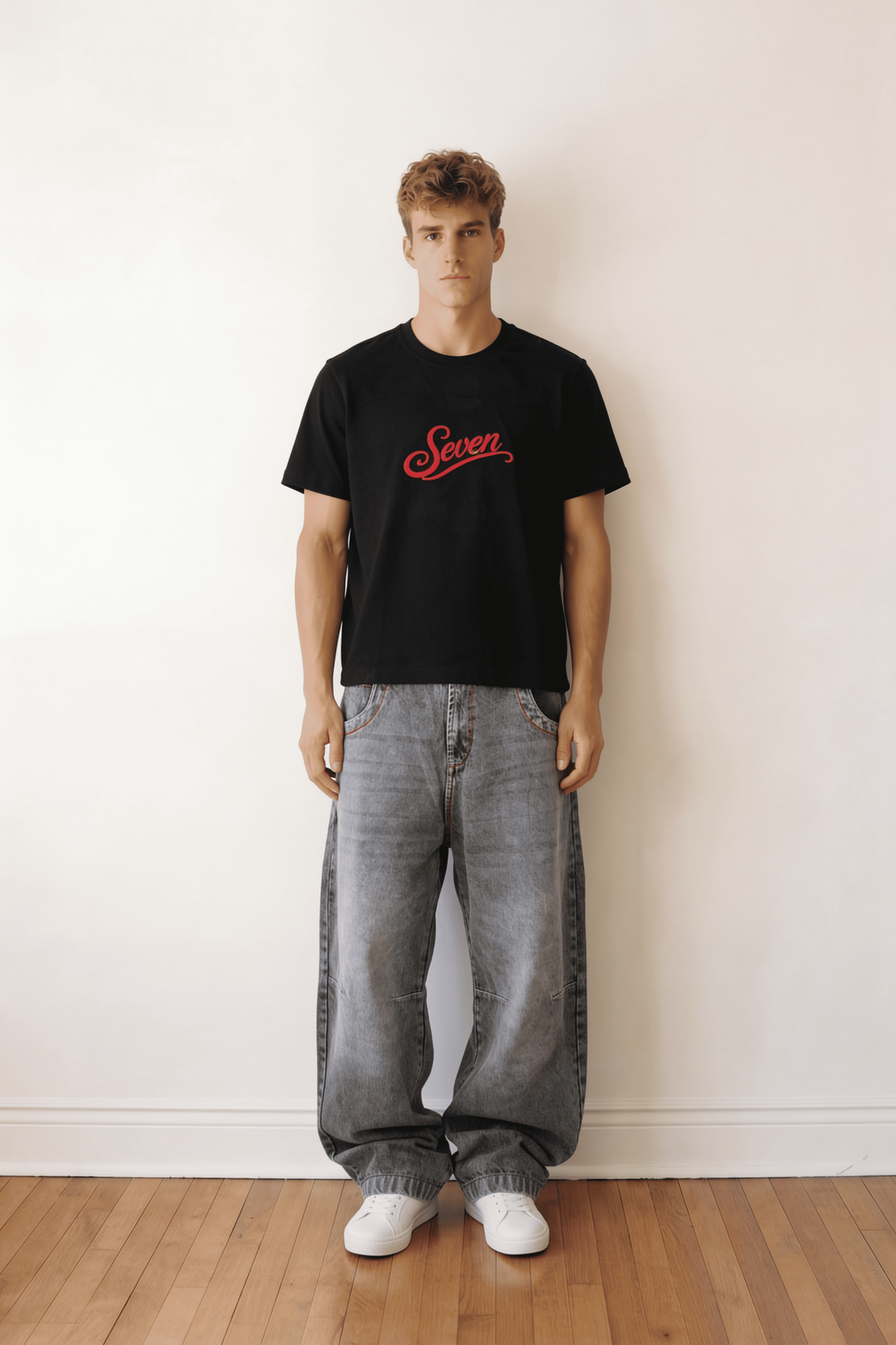 Men's Black T-Shirt | SEVEN