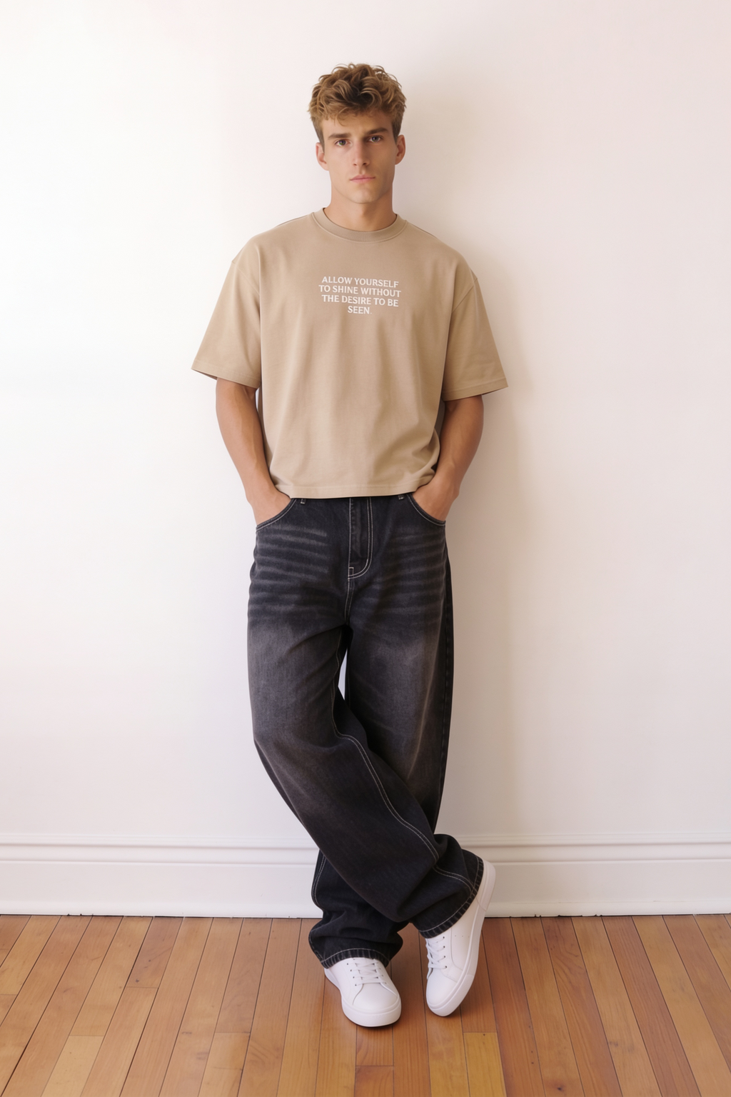 Men's Begie T-Shirt | SEVEN