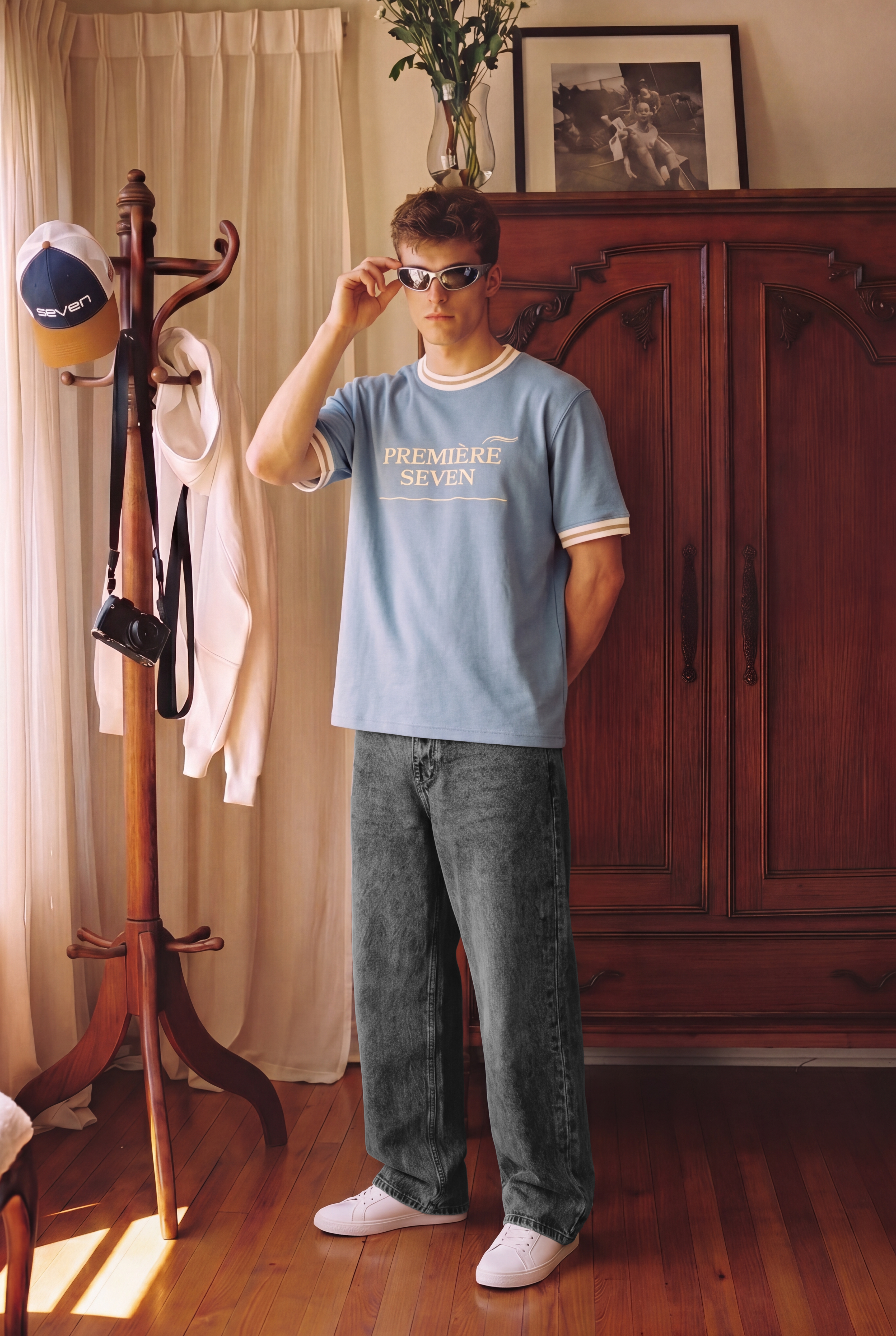 Men's Baby Blue T-Shirt | SEVEN